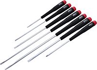 Wiha 26092 Slotted and Phillips Screwdriver Set with Precision Handle, Long, 7 Piece