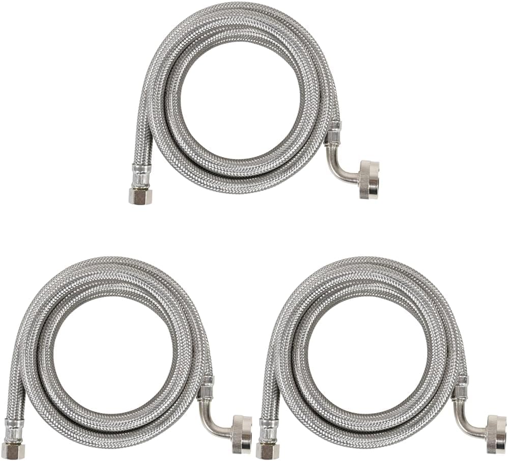 Certified Appliance Accessories Dishwasher Hose with 90 degree FGH Elbow, Water Supply Line, 5 Feet