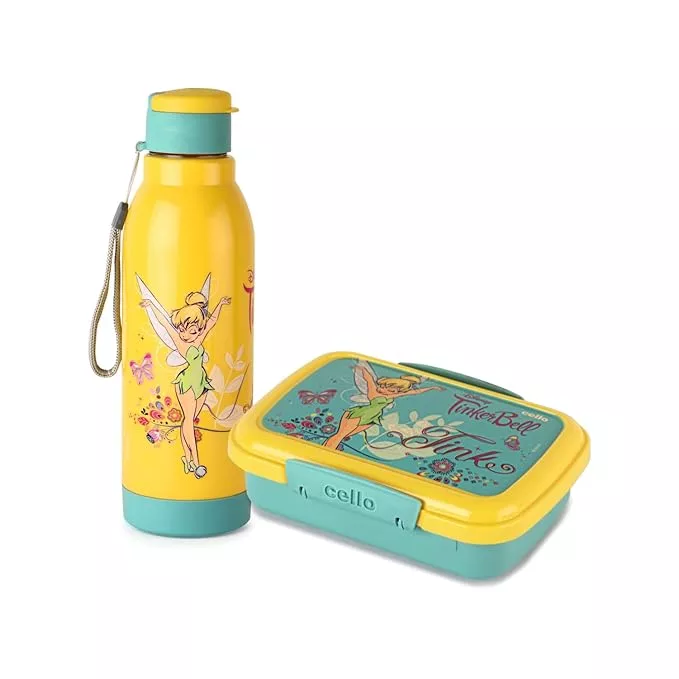 CELLO Lunch On Tinker Bell Gift Set Insulated Lunch Box & Water Bottle