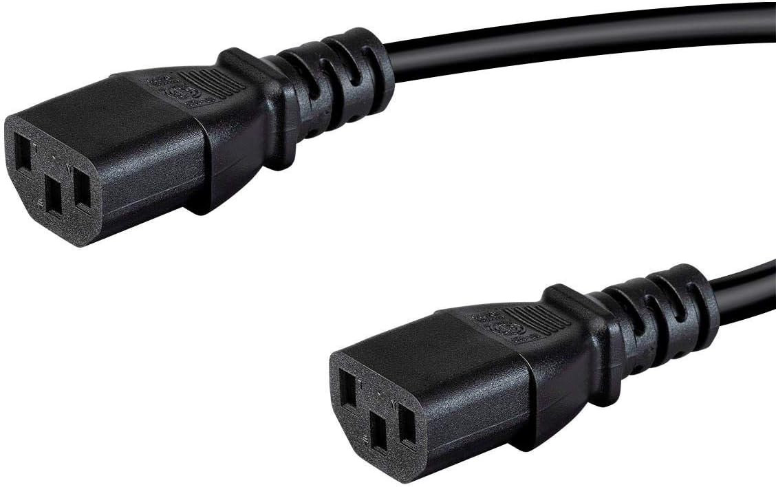 Monoprice Heavy Duty Splitter Power Cord - IEC 60320 C20 to 2x IEC 60320 C13, 14AWG, 15A, SJTW, 100-250V, 2 Feet, Black