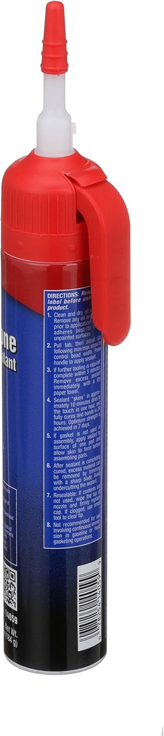 CRC RTV Silicone Sealant 14059 – 6.5 Wt Oz., Red, General Purpose High Temperature Gasket Sealant