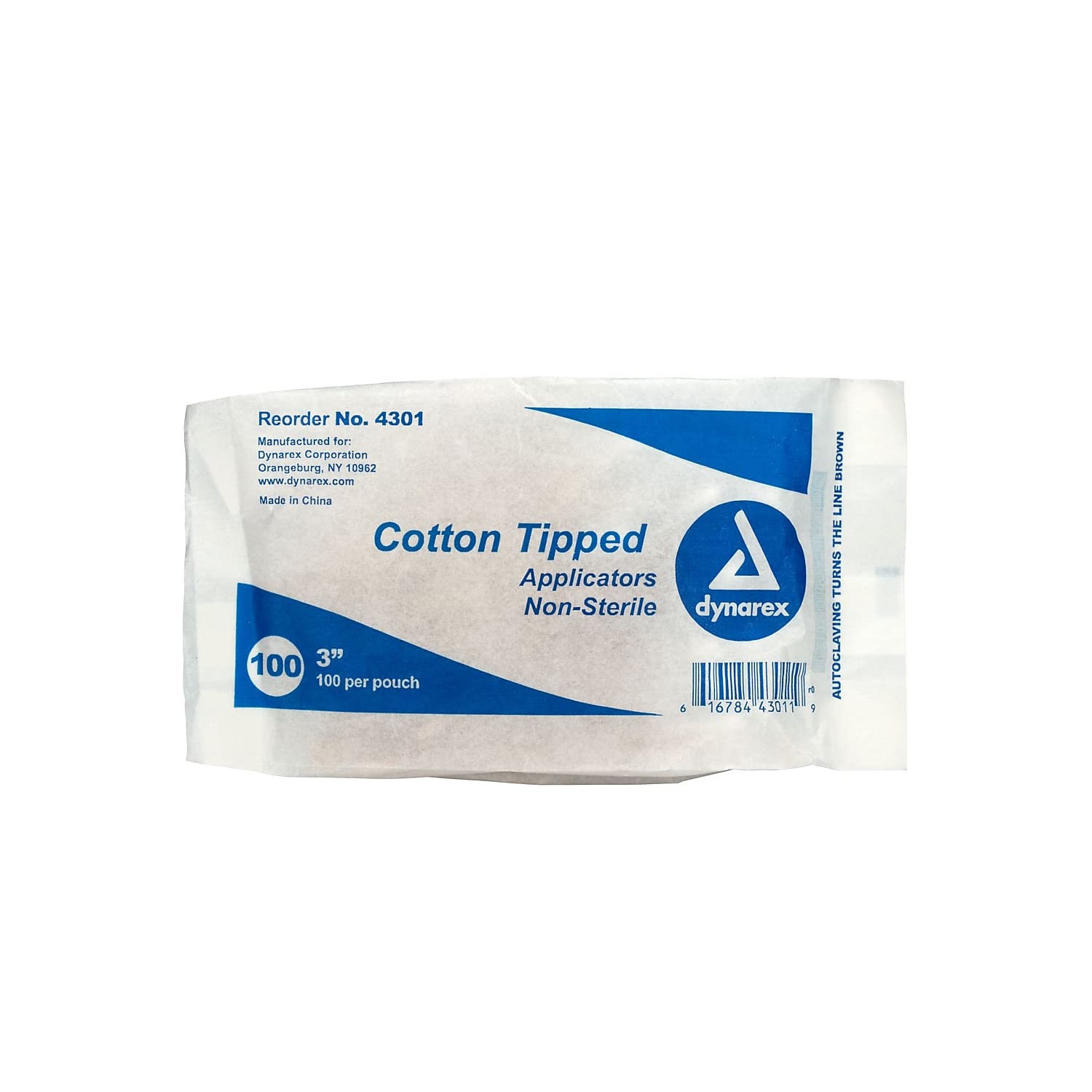 First Aid Only 25-400 Non-Sterile Cotton-Tipped Applicators, 3" Wood, 100/bag