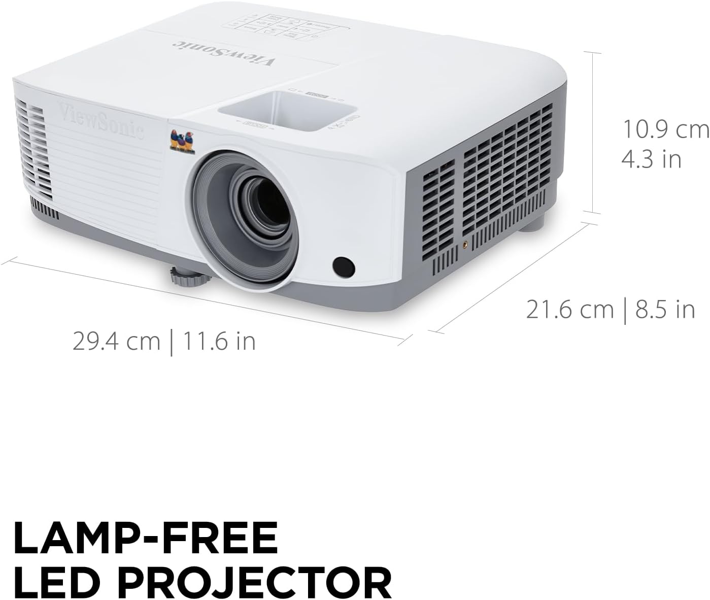 ViewSonic PA504W 4000 Lumens WXGA High Brightness Projector with Vertical Keystone, HDMI 1.4, USB 2.0 Type
