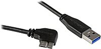 StarTech.com Slim USB 3.0 A to Micro-B Angled Micro-USB Cable