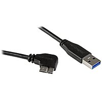 StarTech.com Slim USB 3.0 A to Micro-B Angled Micro-USB Cable
