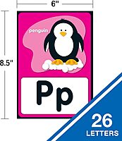 Carson Dellosa 27 pc Set of Quick Stick™ Self-Adhesive abc Bulletin Board Decorations, Alphabet Toddler Learning Posters, Letters With Sight Word Images for Sound Recognition, Classroom and Wall Decor