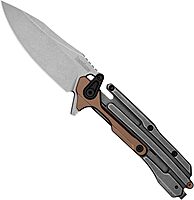 Kershaw Frontrunner Folding Pocket Knife, Futuristic, Durable EDC, D2 Blade Steel, KVT Opening Mechanism, Pocketclip