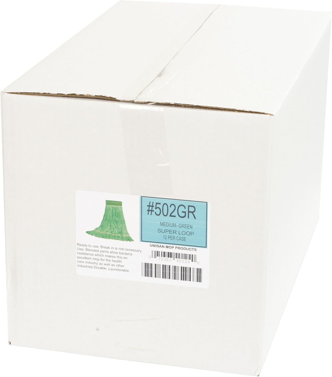 Boardwalk Super Loop Wet Mop Head, Medium, Green