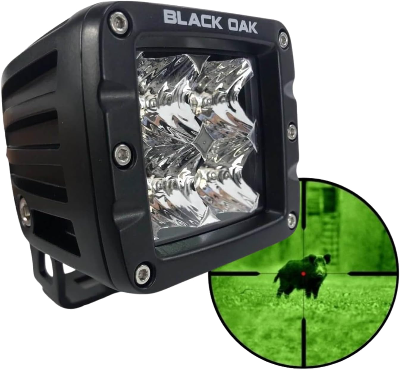 Black Oak Vehicle Infrared LED POD Light - Tactical LED Light POD Off Road Hunting for Night Vision 2 Inch