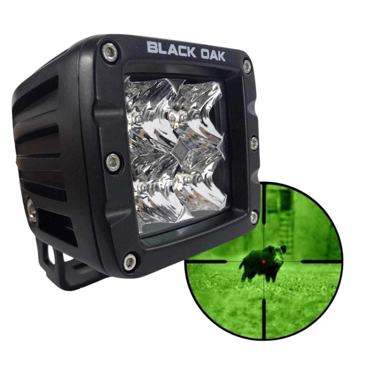 Black Oak Vehicle Infrared LED POD Light - Tactical LED Light POD Off Road Hunting for Night Vision 2 Inch