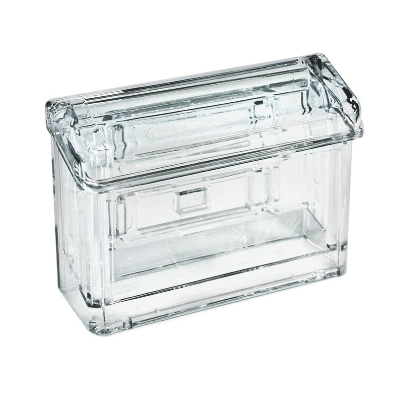 Azar Displays Single-Pocket Wall Files, Adhesive Tape Mount, 7inH x 14-3/4inW x 3inD, Clear, Pack Of 4 Files