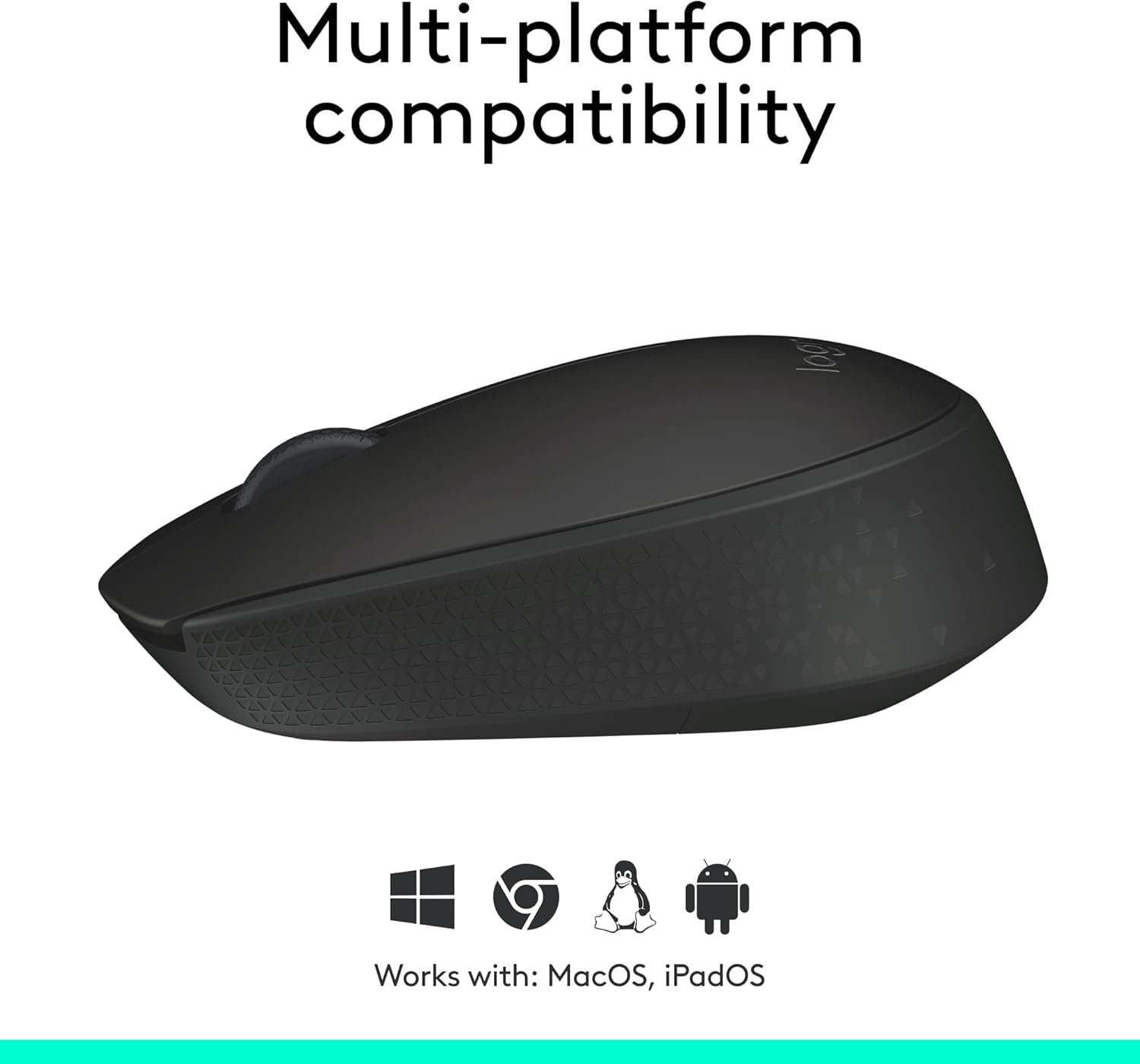 Logitech M170 Wireless Mouse for PC, Mac, Laptop, 2.4 GHz with USB Mini Receiver - Battery Life, Ambidextrous