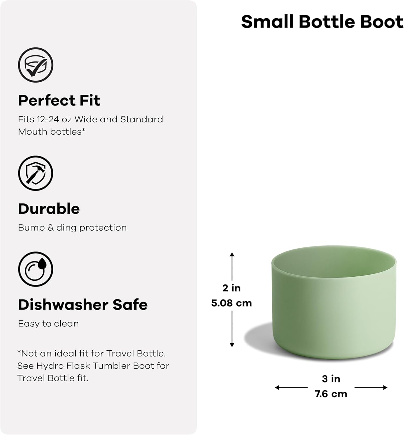 HYDRO FLASK Bottle Boot - Silicone Bottom Protector Sleeve
