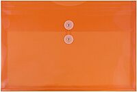 JAM PAPER Plastic Envelopes with Button & String Tie Closure - 12 Pack