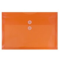 JAM PAPER Plastic Envelopes with Button & String Tie Closure - 12 Pack