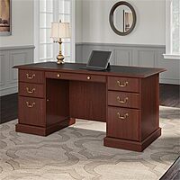Bush Furniture Saratoga 66in Executive Desk with Drawers