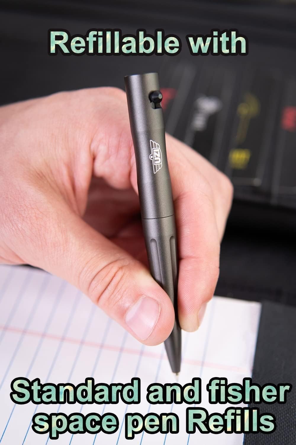 UZI Tactical Bolt Action Pen, Ultra-durable Aircraft Aluminum