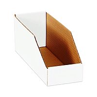 AVIDITI Storage Bins 6"L x 12"W x 4.5"H, 50-Pack | Corrugated Cardboard Box for Packing, Moving and Storage