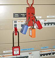Master Lock 410LT Lockout Tagout Safety Padlock with Key, Extended Length Shackle
