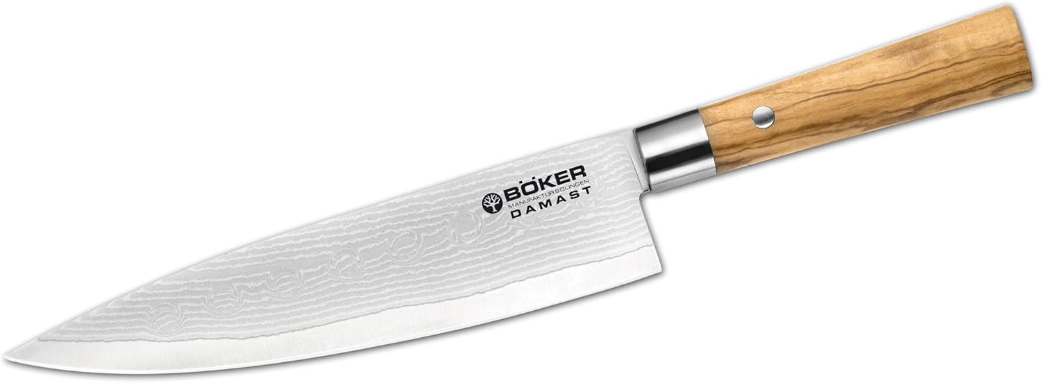 Boker Damascus Olive Kitchen Knives