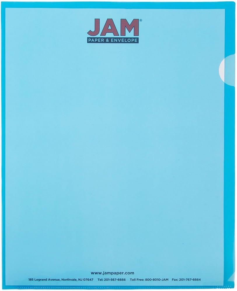 JAM PAPER Plastic Sleeves - Letter Size - 9 x 11 1/2 - Pack of 12