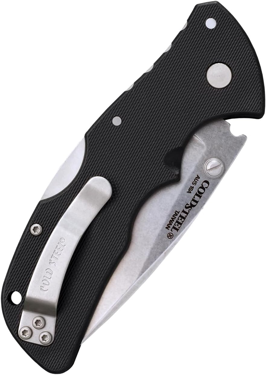 Cold Steel Mini Recon 1 3" AUS10A Folding Knife with 4" GFN Handle & Tri-Ad Lock