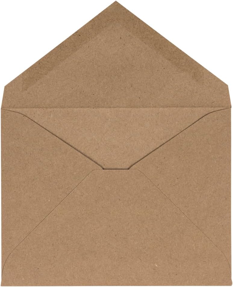 JAM PAPER Booklet Invitation Envelopes, Brown Kraft, Recycled