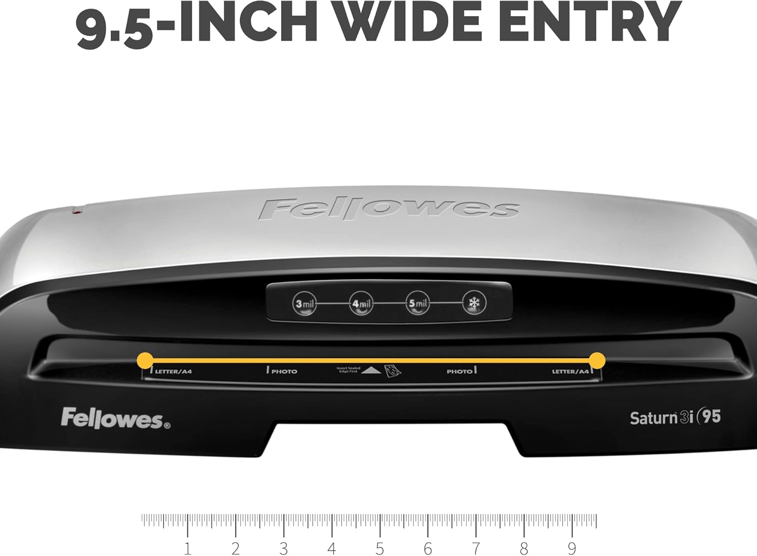 Fellowes Saturn 3i 95 Thermal Laminator Machine for Home or Office with Pouch Starter Kit, 9.5 inch, Fast Warm-Up