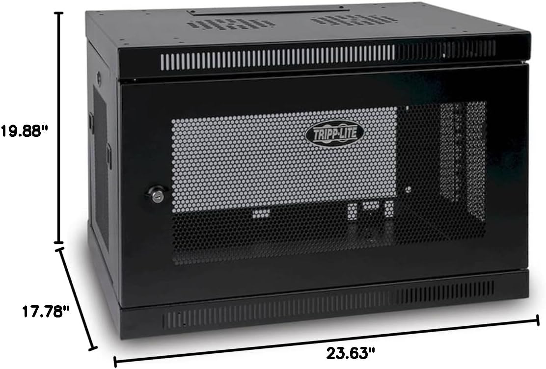 Tripp Lite 9U Wall Mount Rack Enclosure Server Cabinet, 16.5" Deep, Switch-Depth (SRW9U),Black