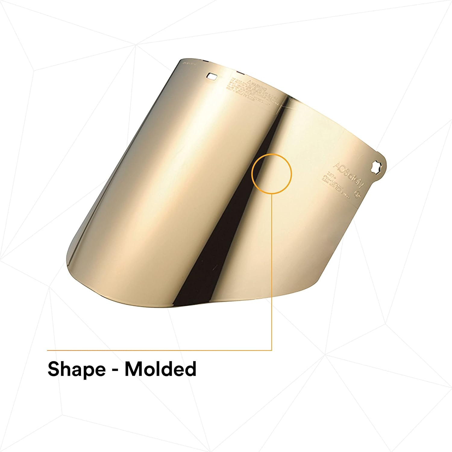 3M Total Performance Gold-Coated Face Shield Window WCP96G -00000, Polycarbonate, Clear