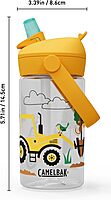 CAMELBAK Thrive Flip Straw Kids Bite Valve Water Bottle 14oz Tritan Renew