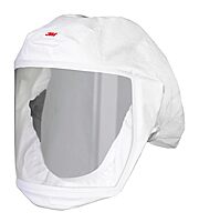 3M Versaflo Headcover with Integrated Head Suspension, S-133L-5, White, Medium/Large, 5 EA/Case