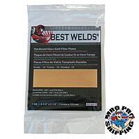 BEST WELDS 901-932-458-10 - 2" Hardened Glass Gold Filter Plate, Gold/10, 4.5" x 5.25"