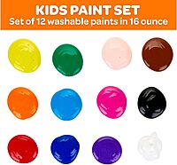 Crayola Washable Paint for Kids (12ct), Teacher Classroom Must Have, Bulk Paint Set, Nontoxic Kids Arts & Craft Supplies