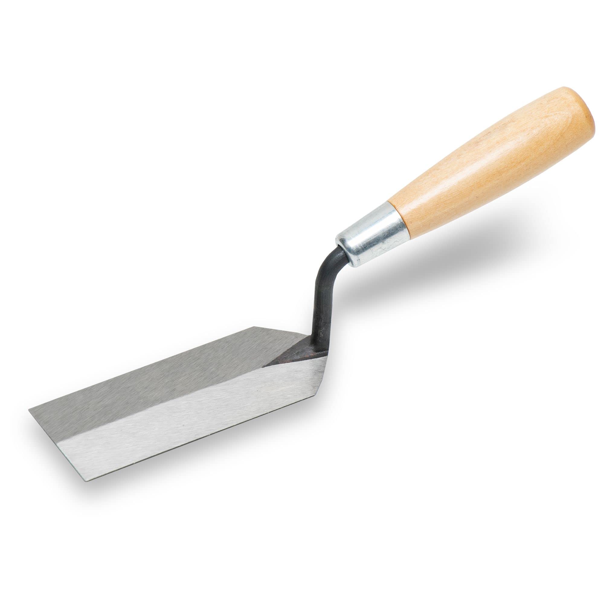 MARSHALLTOWN Margin Trowel, 5 x 2 Inch Blade, Spread Mortar and Tile Adhesive, Durable High Carbon Steel, Wood Handle