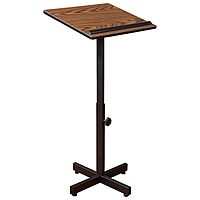 Oklahoma Sound Portable Presentation Series Adjustable Height Lectern Stand 16 Inch x 20 Inch Reading Surface with Book
