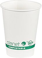 Planet+ 100% Compostable PLA Laminated Hot Cup, 12-Ounce, 1000-Count Case