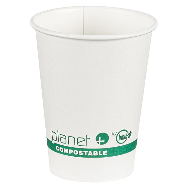 Planet+ 100% Compostable PLA Laminated Hot Cup, 12-Ounce, 1000-Count Case