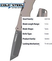Cold Steel Verdict 3" AUS10A G-10 Handle Folding Knife with Tri-Ad Lock