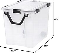 IRIS USA WEATHERPRO Weathertight Plastic Storage Box