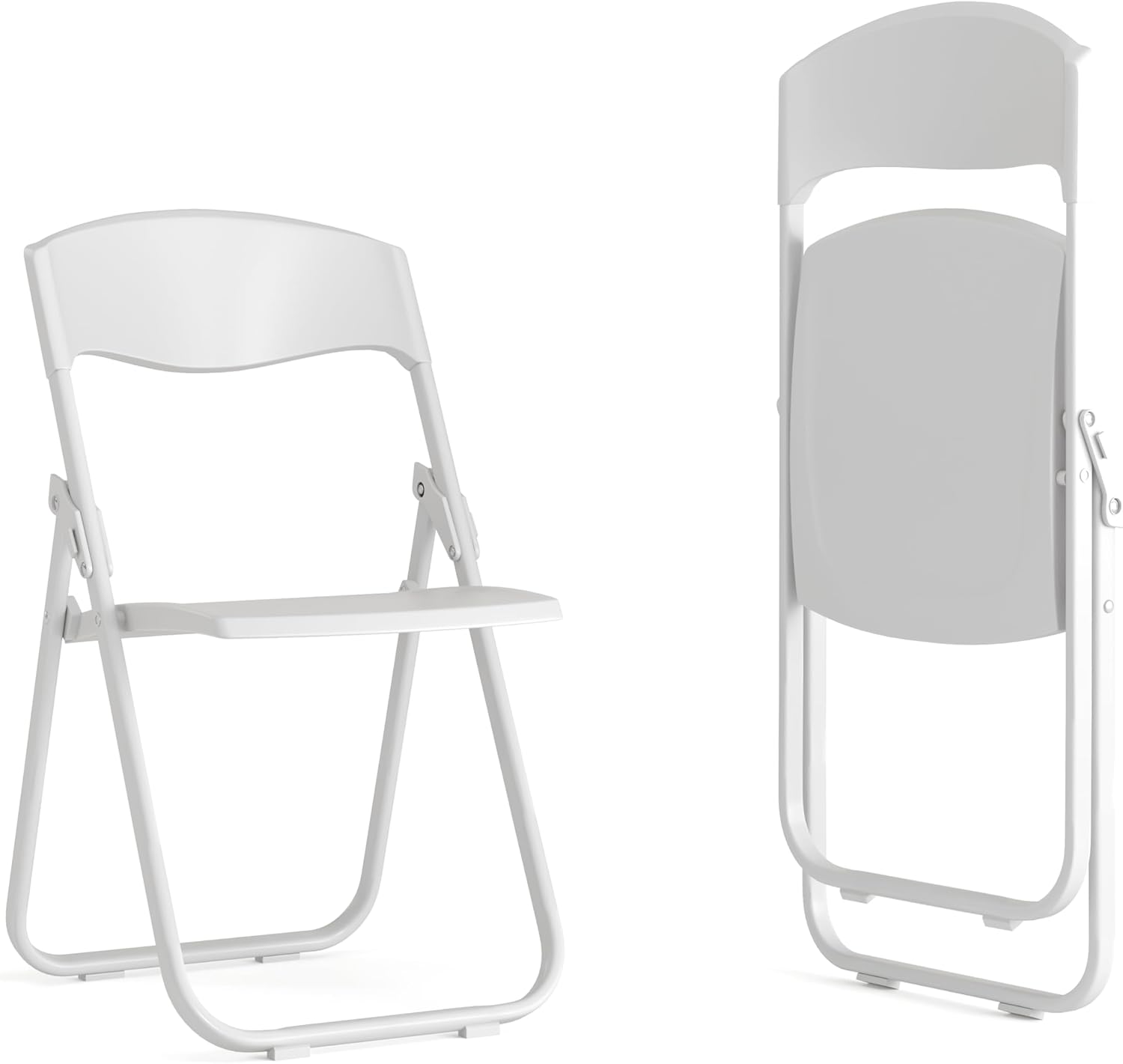 Flash Furniture HERCULES Series 500 lb. Capacity Heavy Duty Plastic Folding Chair with Built-in Ganging Brackets