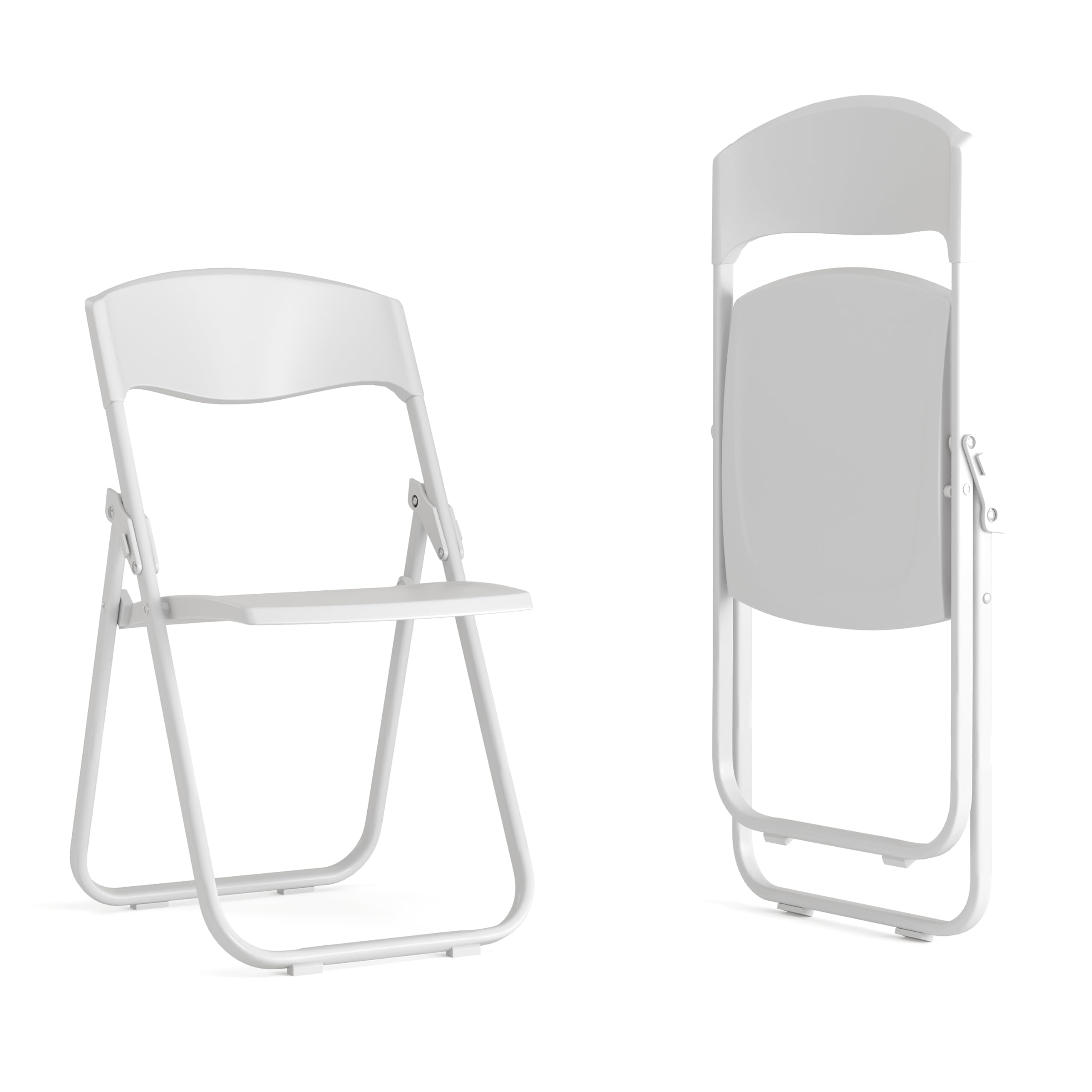 Flash Furniture HERCULES Series 500 lb. Capacity Heavy Duty Plastic Folding Chair with Built-in Ganging Brackets