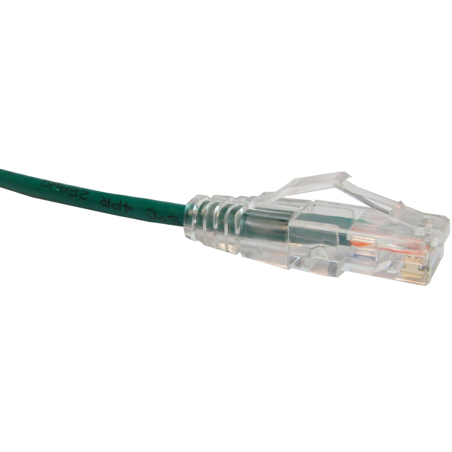 USA Unirise CS6-08F-GRN Clearfit Slim Cat6 28AWG Patch Cable, Snagless, Green, 8ft