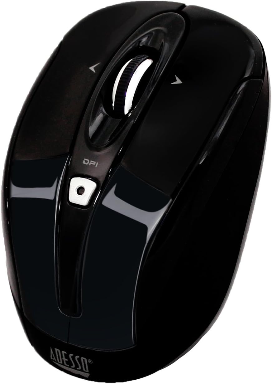 ADESSO iMouse S60 Wireless Optical Mouse with 2.4 GHz RF, Programmable Driver, Tilt-Wheel Scrolling