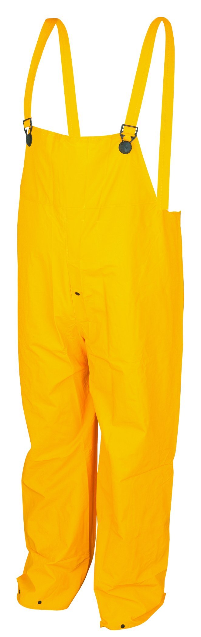 MCR Safety Rain Bib Overalls, Large, Yellow (PVC/Polyester)