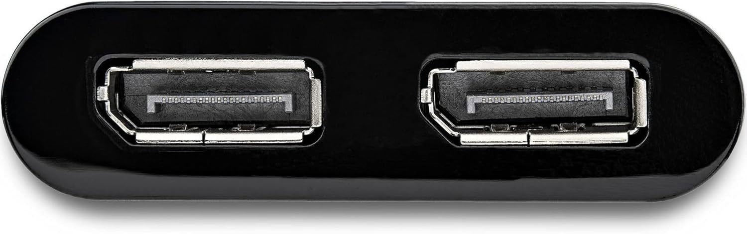 StarTech.com USB 3.0 to Dual DisplayPort Adapter 4K 60Hz (USB32DP24K60) & .com USB-C to USB Adapter - 6in