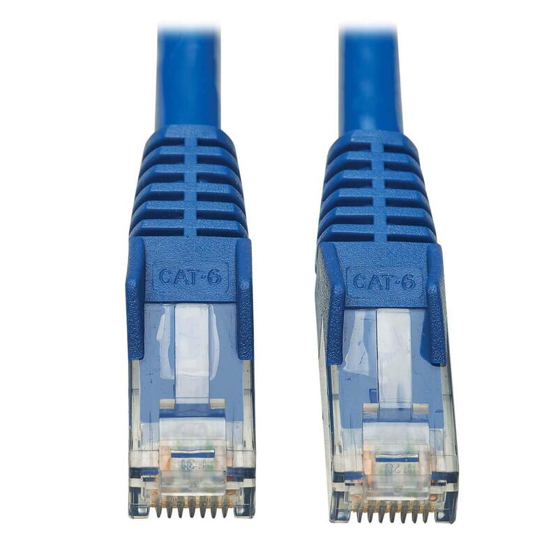Tripp Lite Cat6 Ethernet Cable, RJ45 M/M Gigabit, Snagless, Molded, UTP, PoE, CMR-LP Patch Cable, 10 ft. Blue (N201P-010-BL)