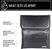 BONE-DRI Rust Prevention Gun & Ammo Bag - Moisture Absorbing Gun Bag for Handguns