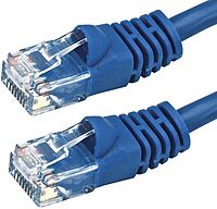 Monoprice 7FT 24AWG Cat6 550MHz UTP Ethernet Bare Copper Network Cable - Blue