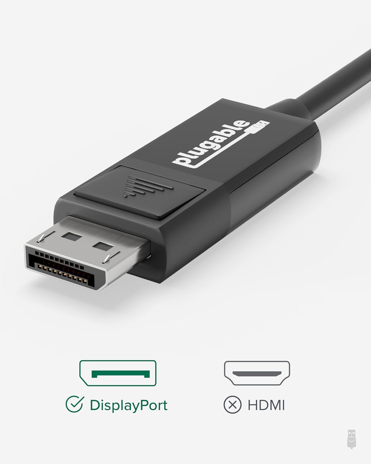 Plugable USB C to DisplayPort Bi Directional Cable 6 feet (1.8m), Up to 4K at 60Hz